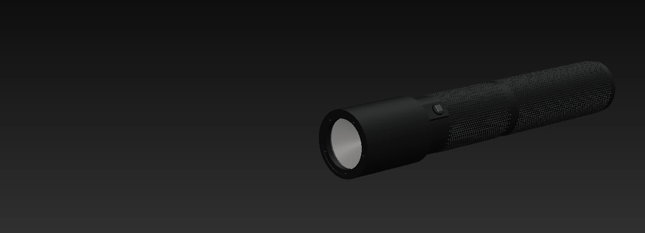 LΔSΞR flashlight with the extended battery pack